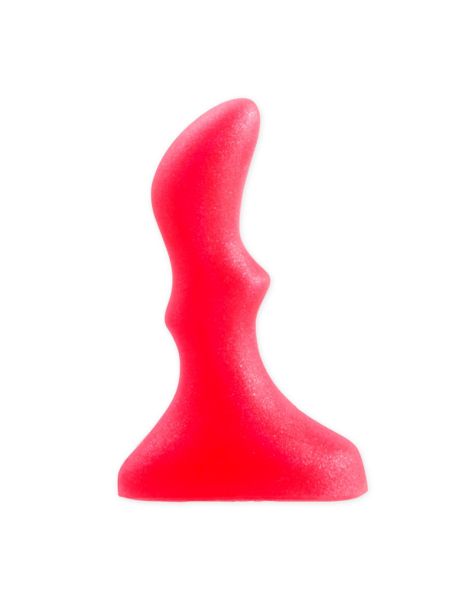 Mały plug korek analny unisex masażer prostaty 10cm różowy - 2