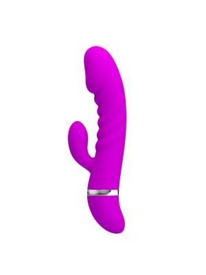 Wibrator realistyczny z masażerem łechtaczki 7trybów fioletowy - image 2