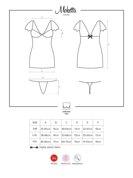 Zmysłowy komplet sex koszulka stringi Moketta L/XL fioletowa - 7