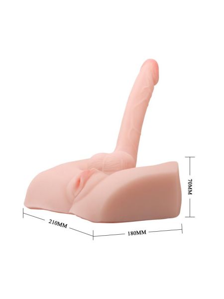 Masturbator podwójny penis wagina wibrujący sex - 5