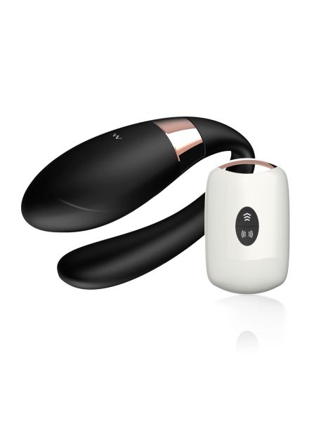 Wibrator dla par masażer łechtaczki punkt G pilot USB czarny