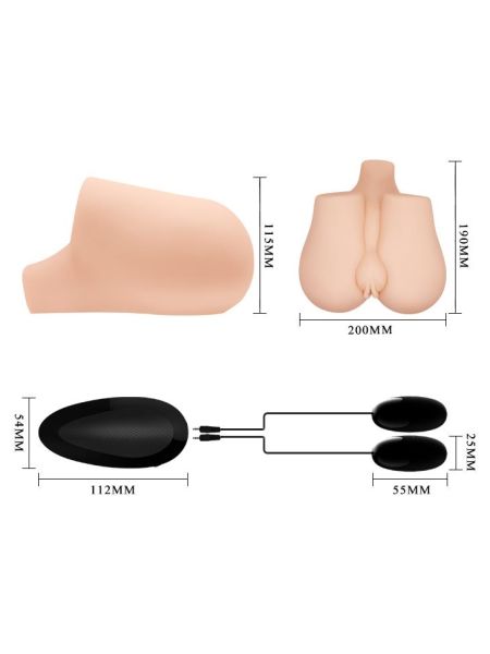 Podwójny realistyczny masturbator pupa wagina sex - 11