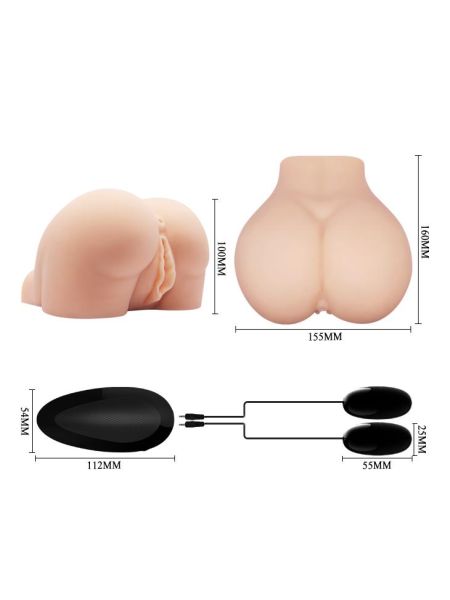 Masturbator wagina i analny wibracje sztuczna skóra - 9