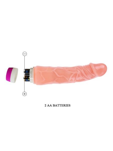 Realistyczny wibrator penis z gładką główką 19cm - 6