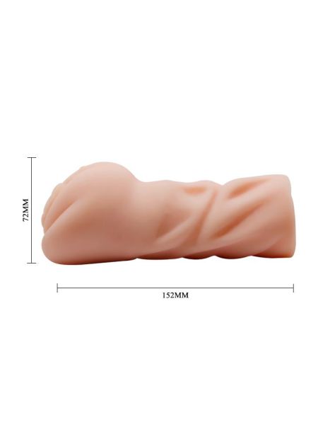 Kompaktowy miękki masturbator sztuczna sex wagina - 4