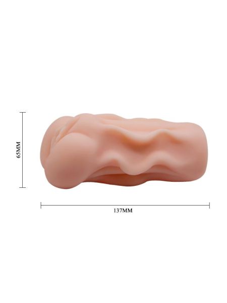 Podręczny masturbator miękka sztuczna skóra wagina - 4