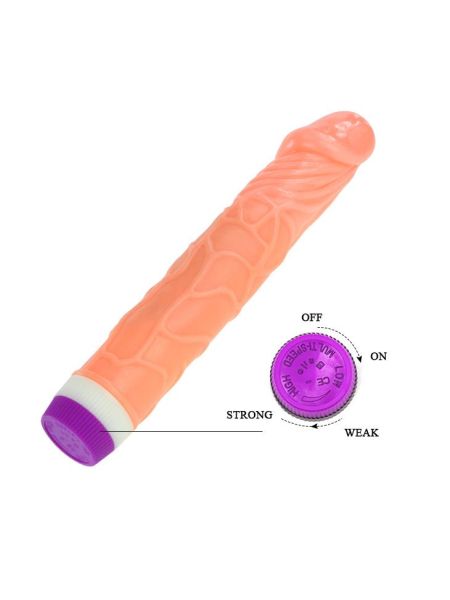 Penis z główką i żyłami realistyczny wibrator 22cm - 5