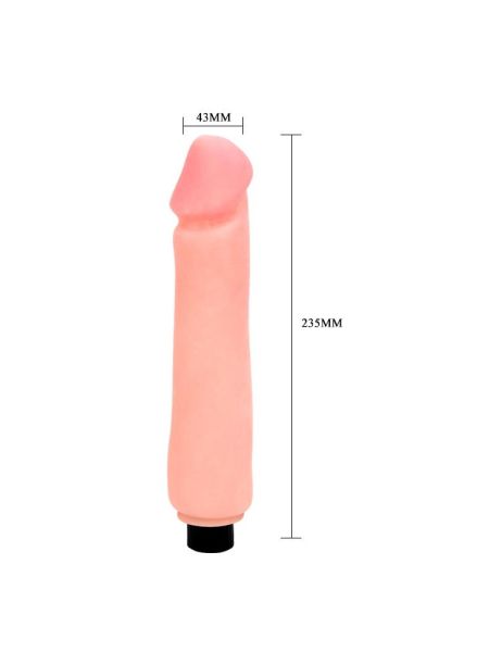 Realistyczny elastyczny wibrator jak penis 23cm - 3