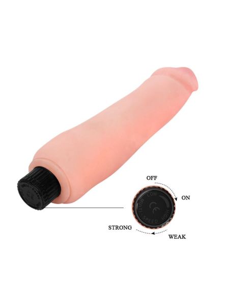 Realistyczny elastyczny wibrator jak penis 23cm - 4
