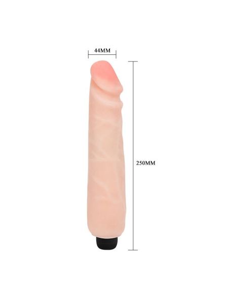 Realistyczny elastyczny wibrator jak penis 25cm - 4