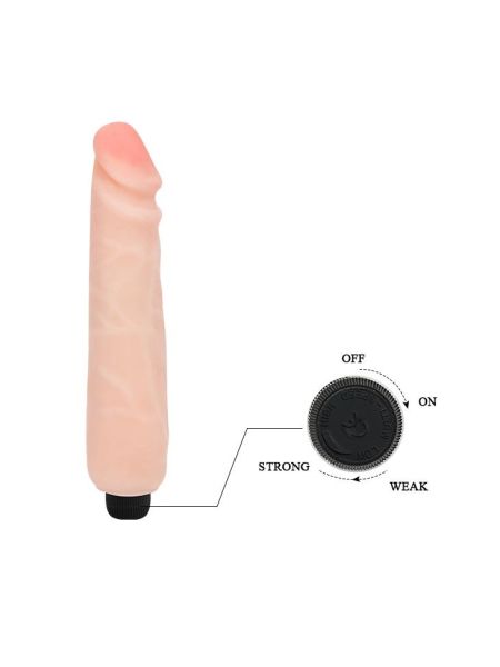 Realistyczny elastyczny wibrator jak penis 25cm - 5