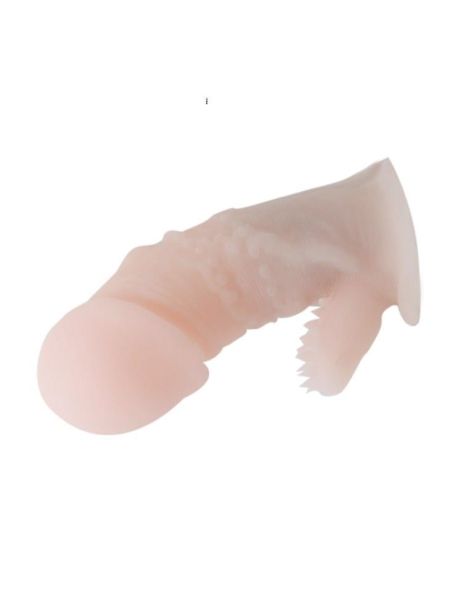 Rozciągliwa elastyczna sex nakładka na penisa 13cm - 3