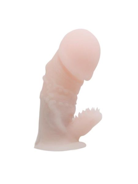Rozciągliwa elastyczna sex nakładka na penisa 13cm