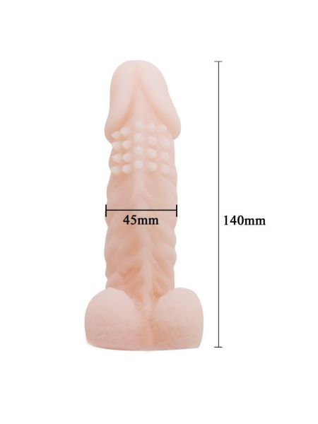 Rozciągliwa nakładka na penisa realistyczna 14cm - 5