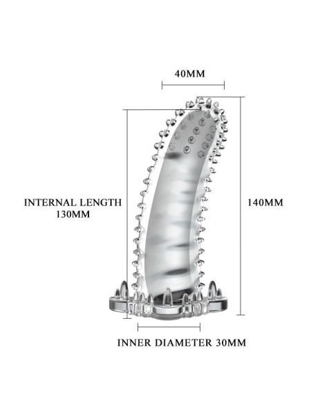 Nakładka na penisa wypustki stymulujące łechtaczkę - 5