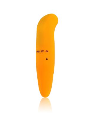 Mały wygięty wibrator do punktu G mini masażer 12cm pomarańczowy - image 2