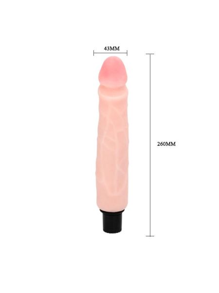 Duży wibrator z cyberskóry realistyczny penis 26cm - 3