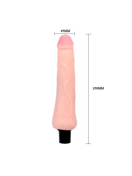 Realistyczny penis wibrator miękka cyberskóra 19cm - 3