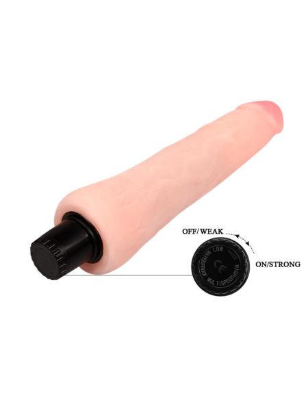 Realistyczny penis wibrator miękka cyberskóra 19cm - 4