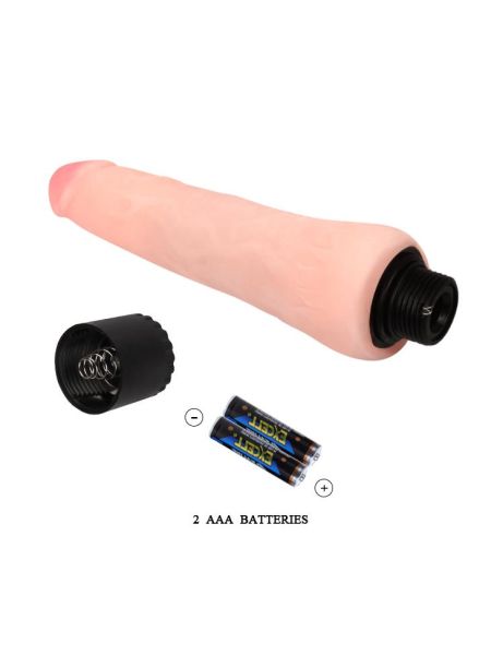 Realistyczny penis wibrator miękka cyberskóra 19cm - 5