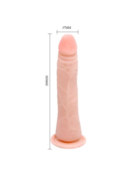 Wyginany elastyczny penis dildo z przyssawką 20cm - 4