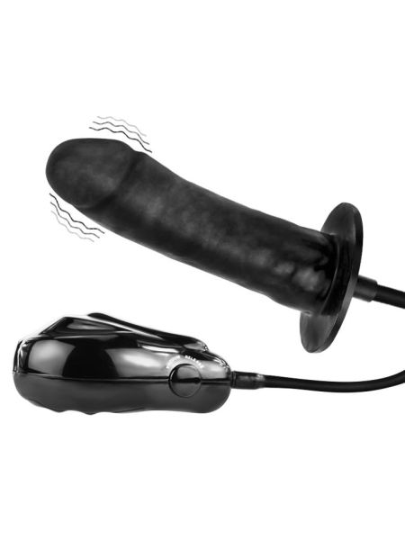 Dildo pompowane realistyczny penis czarny 16cm - 2