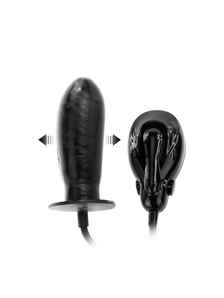 Dildo pompowane realistyczny penis czarny 16cm - 3