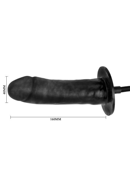 Dildo pompowane realistyczny penis czarny 16cm - 5
