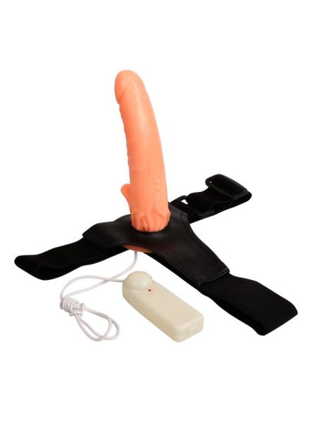 Penis realistyczny strap-on wibracja rotacja 20cm - 3