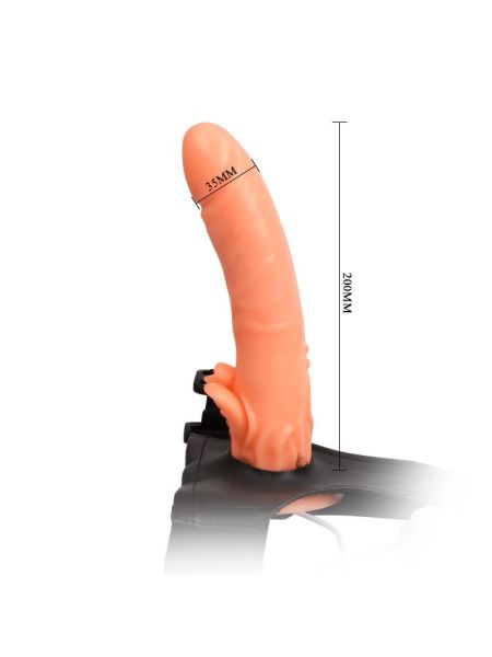 Penis realistyczny strap-on wibracja rotacja 20cm - 5
