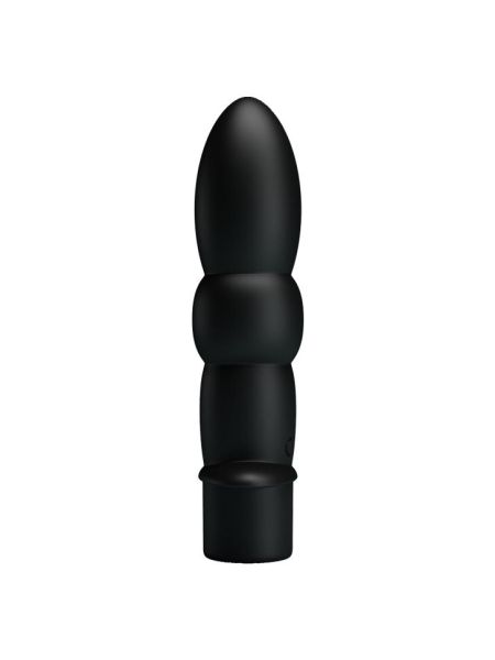 Uniwersalny klasyczny wibrator analny waginalny 10trybów 11cm czarny - 3