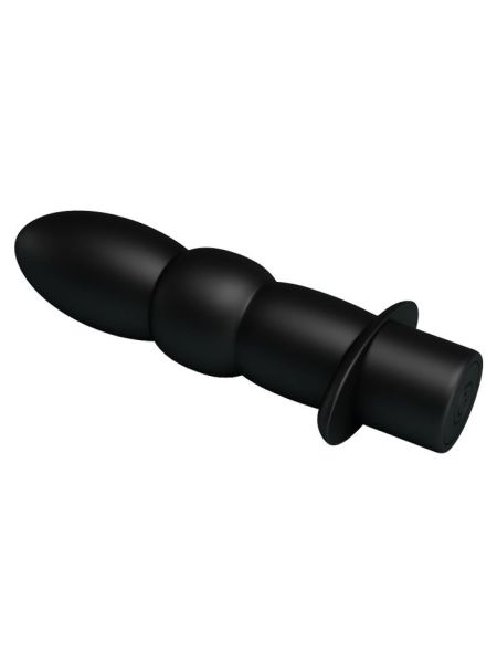 Uniwersalny klasyczny wibrator analny waginalny 10trybów 11cm czarny - 6