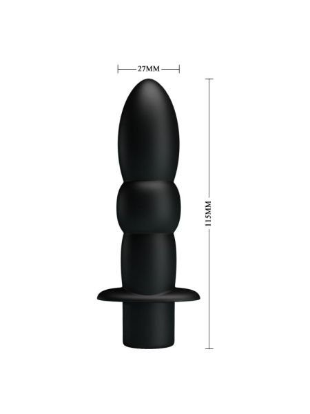 Uniwersalny klasyczny wibrator analny waginalny 10trybów 11cm czarny - 9