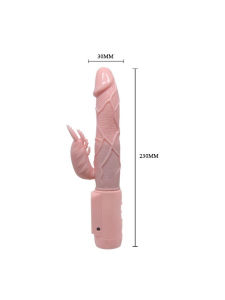 Ogrzewany wibrator królik masażer łechtaczki 23cm - 2