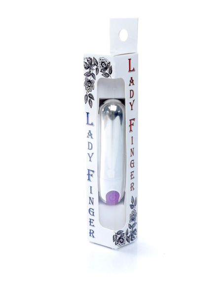 Mini masażer łechtaczki mały wibrator 10trybów 7cm srebrno fioletowy - 6