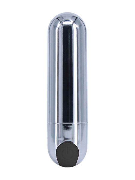 Mini masażer łechtaczki mały wibrator 10trybów 7cm srebrno czarny - 2