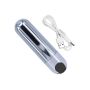 Mini masażer łechtaczki mały wibrator 10trybów 7cm srebrno czarny - 4