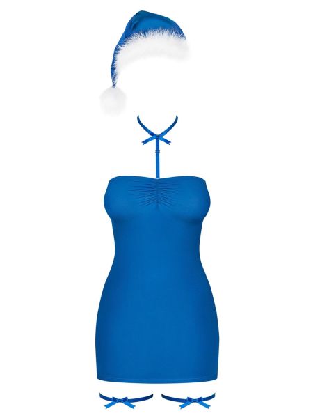 Koszulka Mikołajki strój sex komplet Kissmas L/XL niebieska - 5