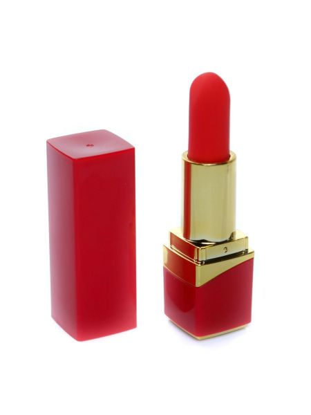 Kompaktowy mini wibrator sex masażer 9cm 10trybów czerwony