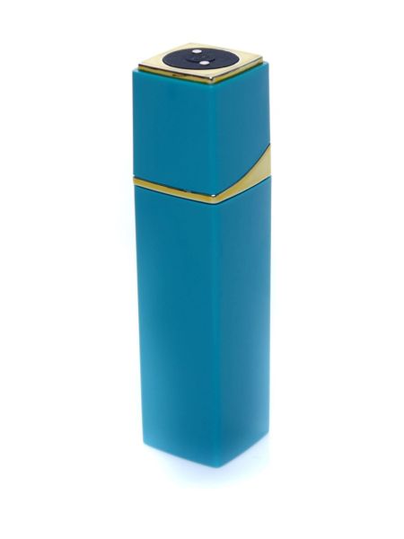 Kompaktowy mini wibrator sex masażer 9cm 10trybów niebieski - 2