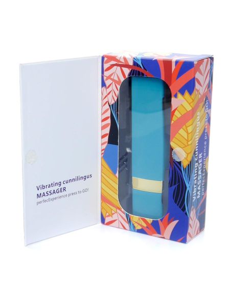 Kompaktowy mini wibrator sex masażer 9cm 10trybów niebieski - 5