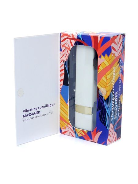 Kompaktowy mini wibrator sex masażer 9cm 10trybów biały - 5