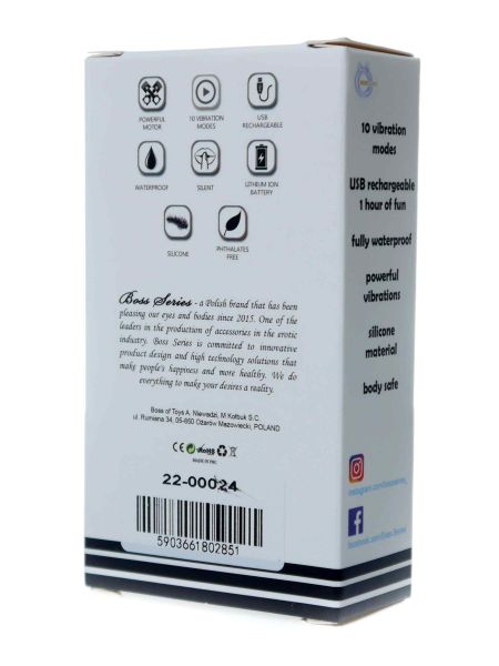 Kompaktowy mini wibrator sex masażer 9cm 10trybów czarny - 9