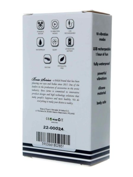 Kompaktowy mini wibrator sex masażer 9cm 10trybów czarny - 10