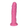 Realistyczny różowy penis przyssawka żylasty 20 cm - 3