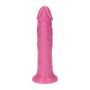 Realistyczny różowy penis przyssawka żylasty 20 cm - 4