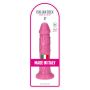 Realistyczny różowy penis przyssawka żylasty 20 cm - 7