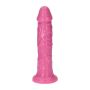 Realistyczny różowy penis przyssawka żylasty 20 cm - 2