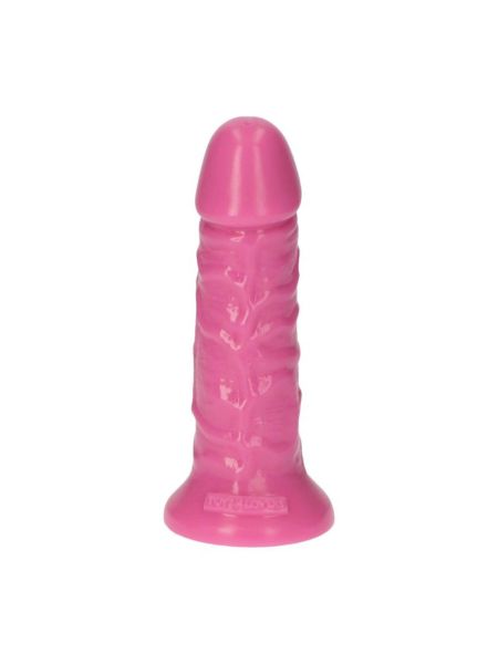 Różowy realistyczny  penis z żyłami przyssawką 12,5 cm
