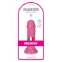Różowy realistyczny  penis z żyłami przyssawką 12,5 cm - 8